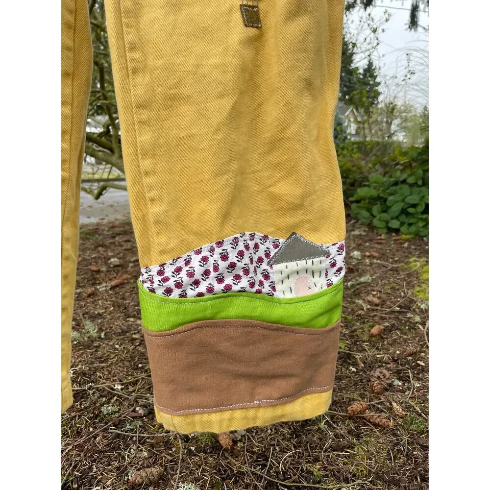 Small Upcycled Urban Outfitters Whimsical Jumpsuit Coveralls - Picture 8 of 8